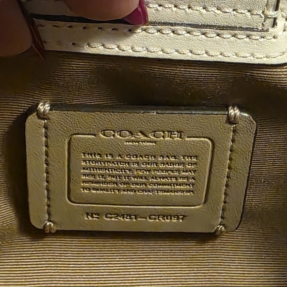 Coach Nina Small Tote Bag In Chalk - Excellent Condition - Picture 9 of 9